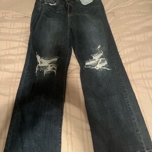 Judy Blue Black Boyfriend Jeans Distressed Casual